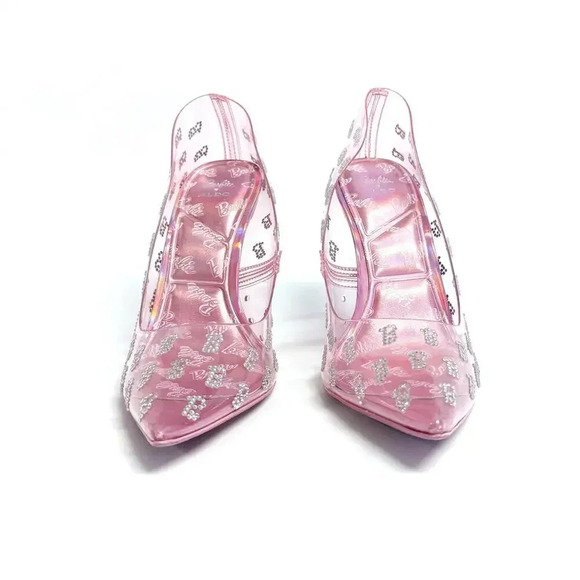 NWOT ALDO x Barbie Stessy Heels - Barbietessy Clear Embellished Stiletto Glitter - Picture 7 of 14